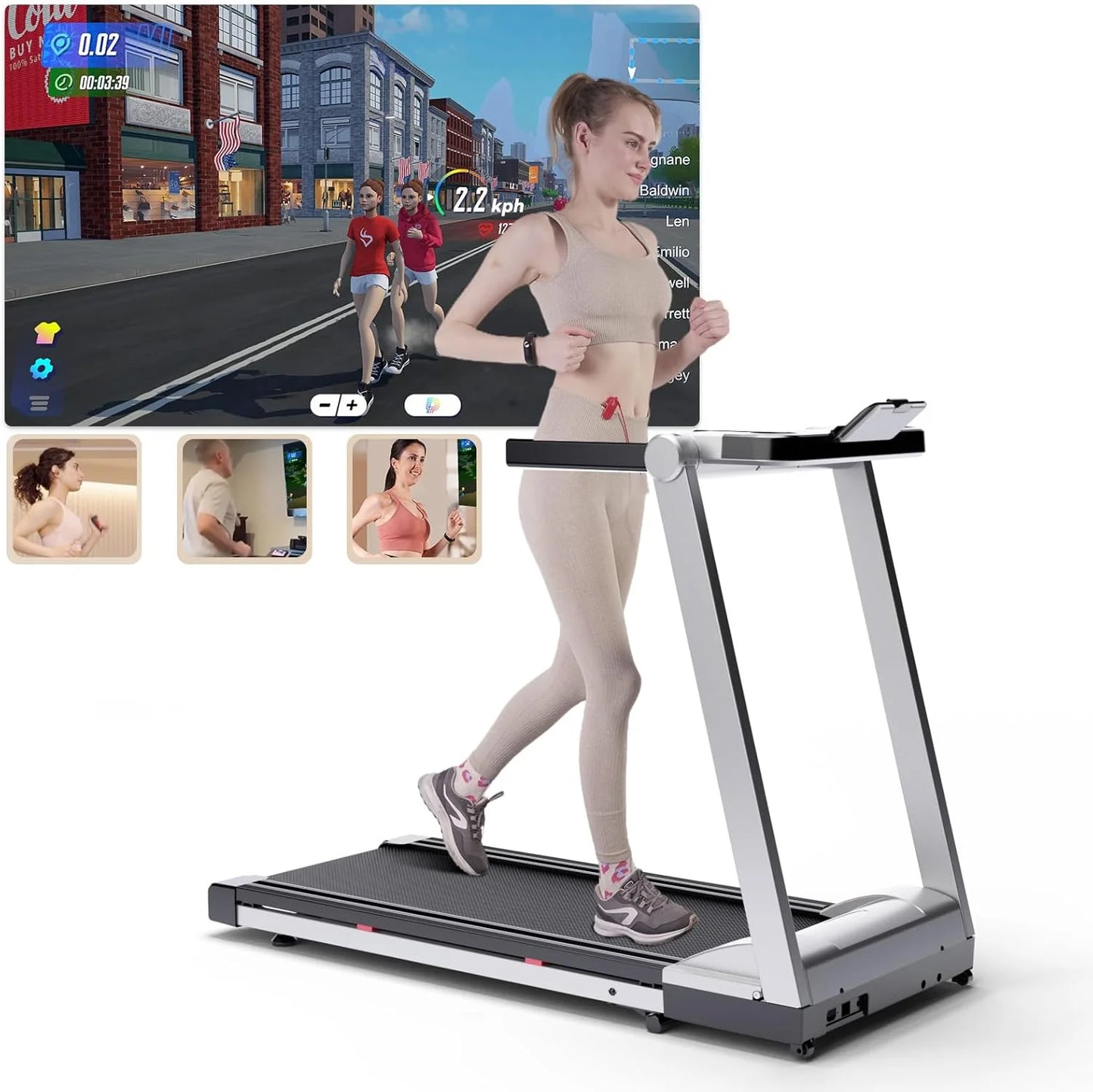 Powerful Foldable Treadmill with Adjustable Incline Boosts Fitness - Fitness Gym Workout