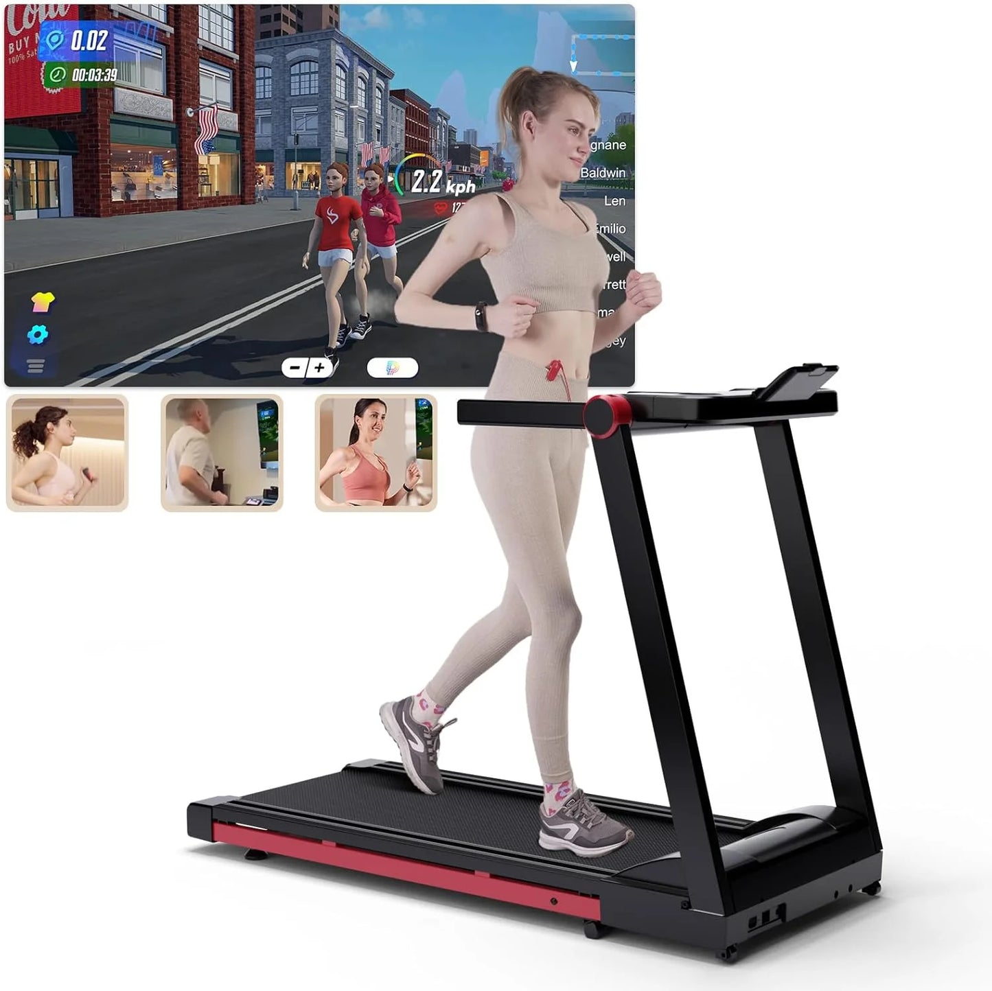 Powerful Foldable Treadmill with Adjustable Incline Boosts Fitness - Fitness Gym Workout