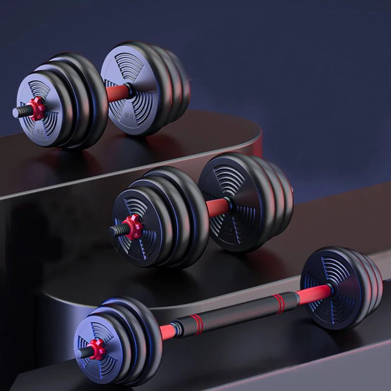 Empowering Adjustable Dumbbell Barbell Set With Anti Slip Grip For Safe Strength Gains - Fitness Gym Workout