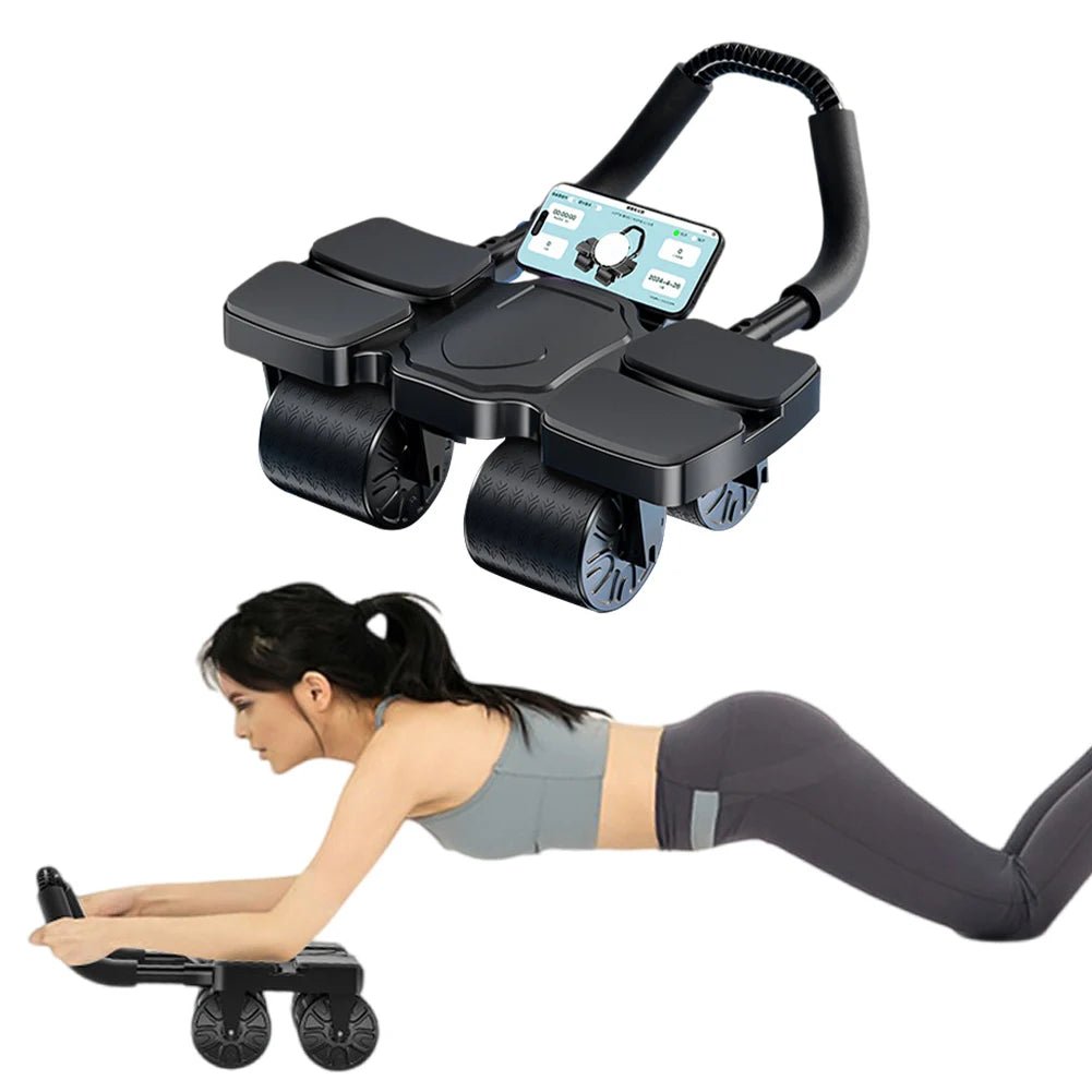 Powerful Ab Roller Wheel With Automatic Rebound For Faster Results - Fitness Gym Workout