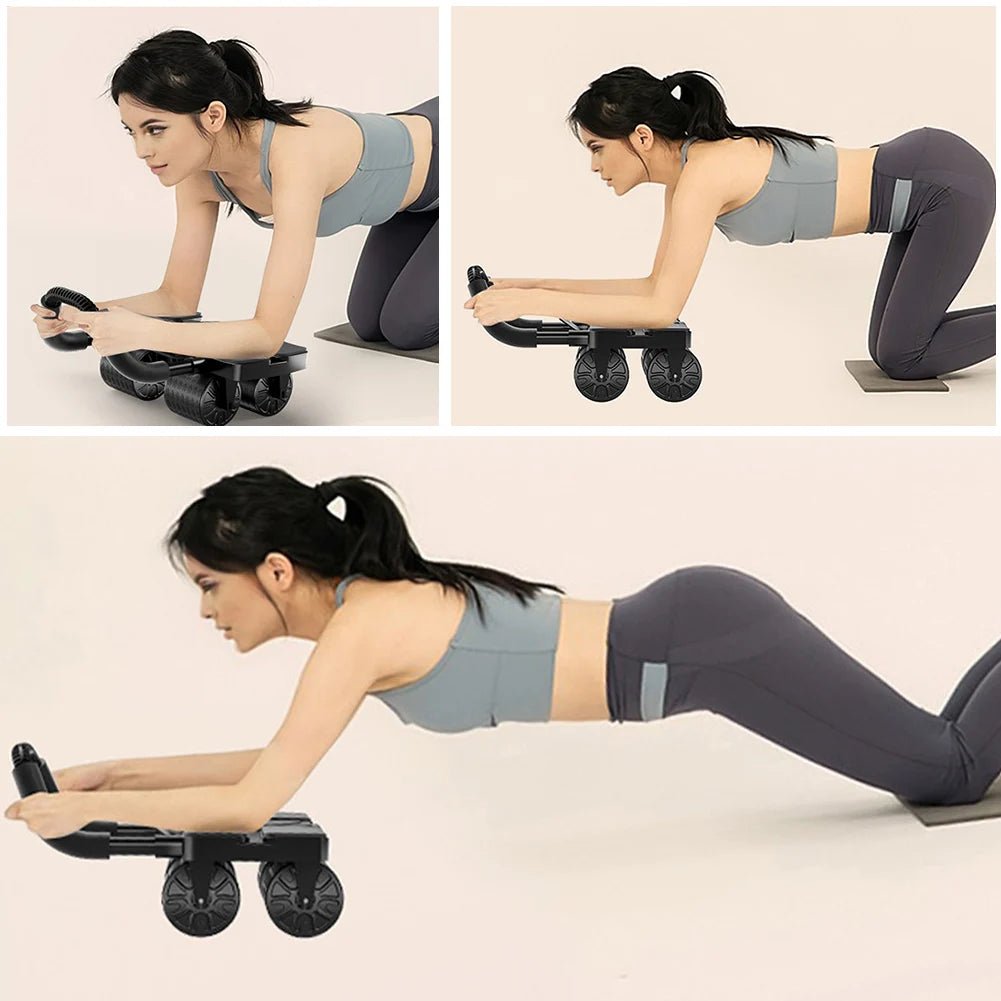 Powerful Ab Roller Wheel With Automatic Rebound For Faster Results - Fitness Gym Workout