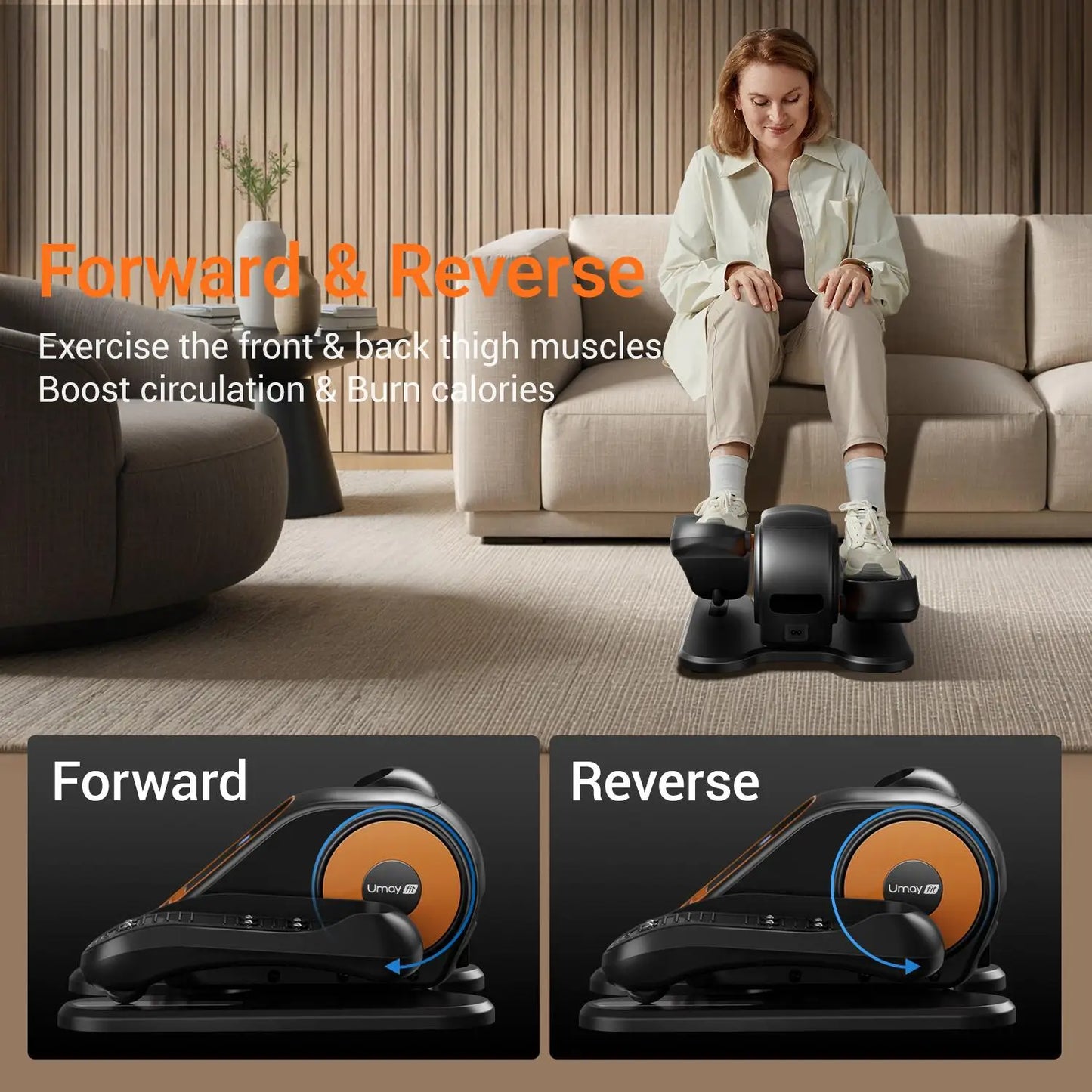Soothing Electric Under Desk Elliptical With Remote for Effortless Rehab - Fitness Gym Workout