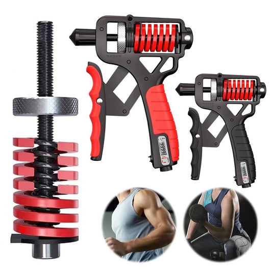 Powerful Adjustable Hand Grip Strengthener With Built In Counter Boosts Muscle - Fitness Gym Workout