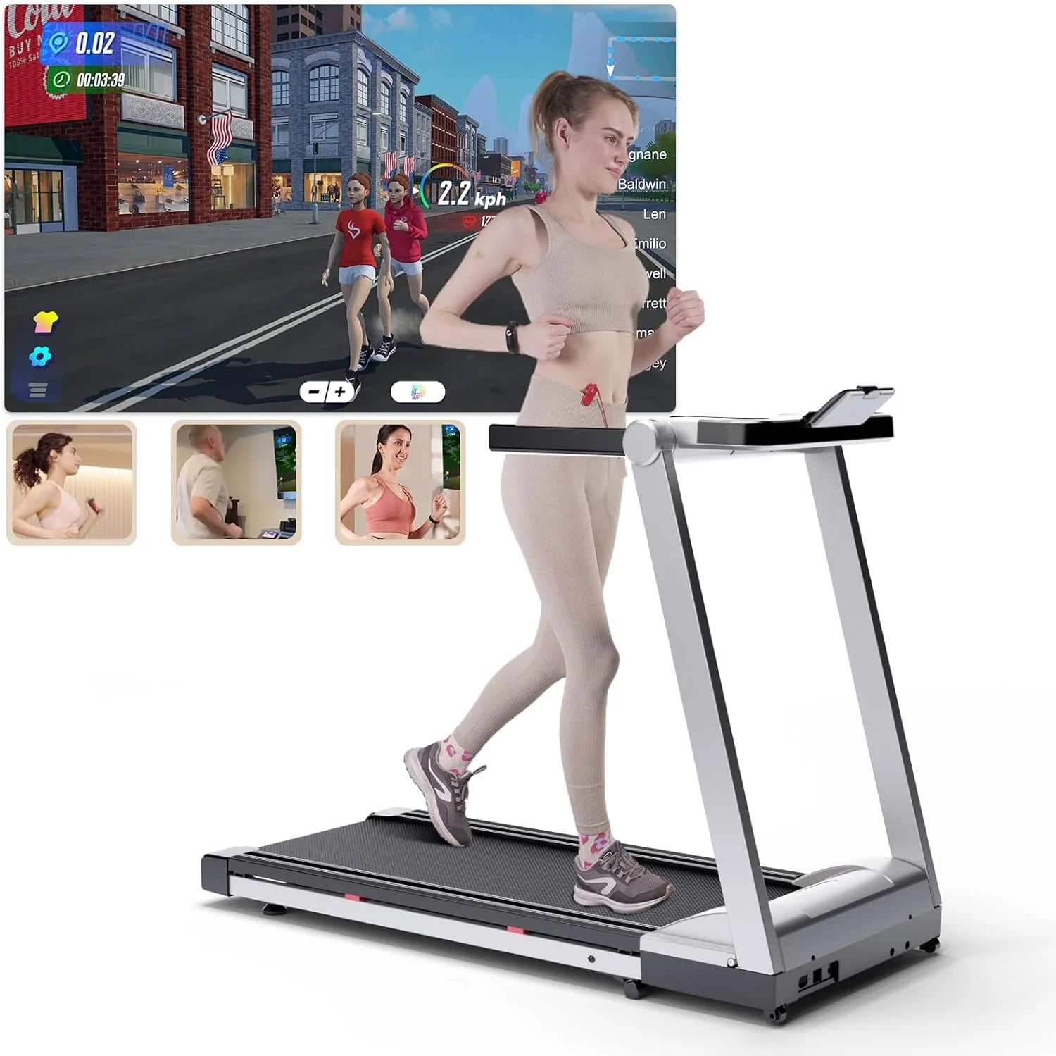 Powerful Foldable Treadmill with Adjustable Incline Boosts Fitness - Fitness Gym Workout