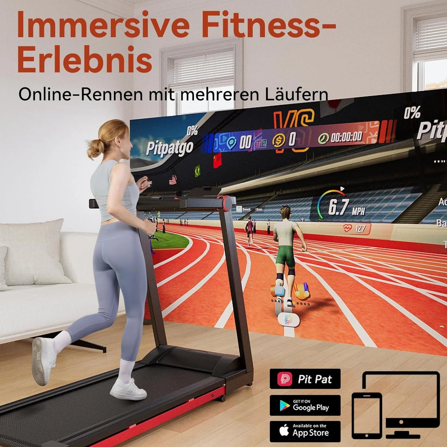 Powerful Foldable Treadmill with Adjustable Incline Boosts Fitness - Fitness Gym Workout