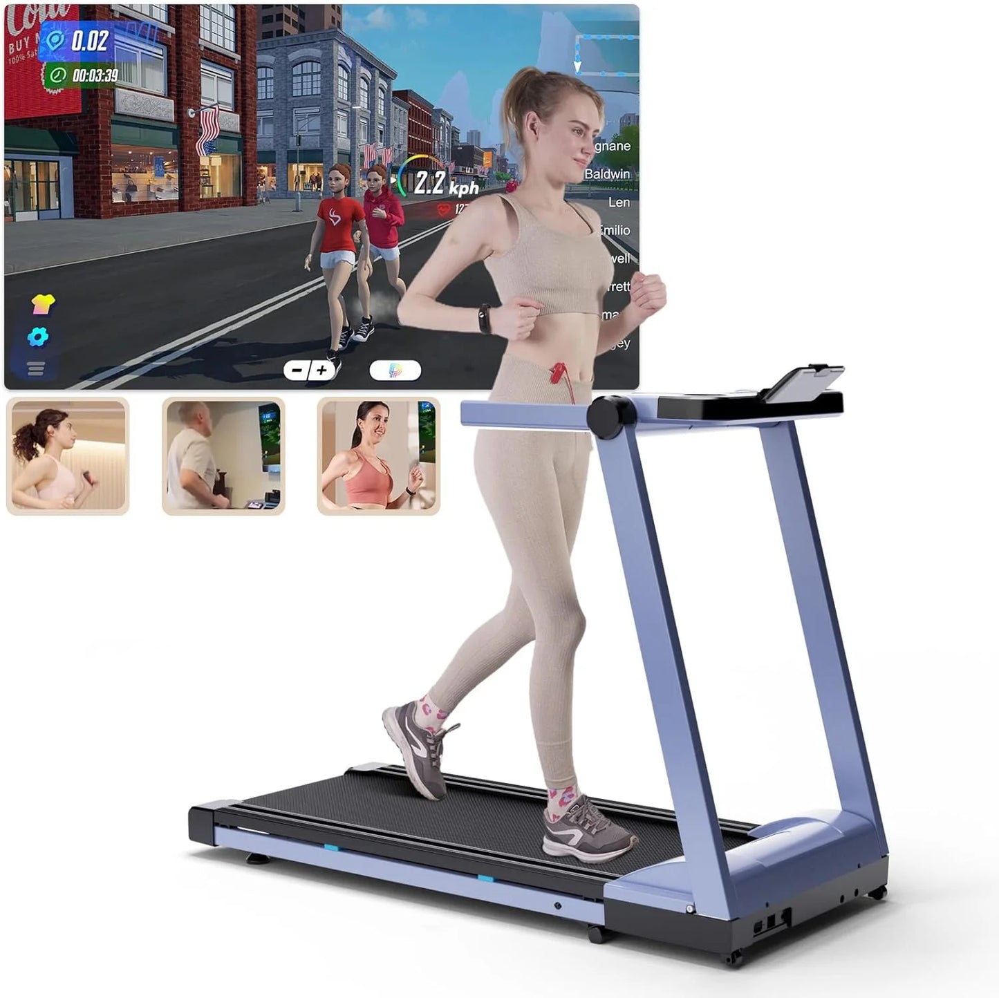 Powerful Foldable Treadmill with Adjustable Incline Boosts Fitness - Fitness Gym Workout